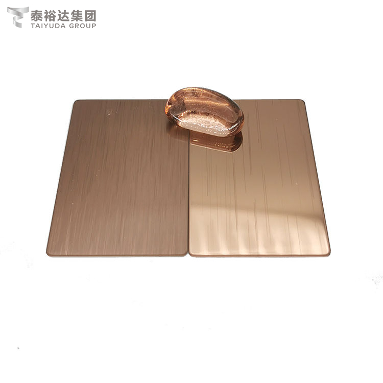 Rose Gold Color Coating 201/304/316/430 Stainless Steel Sheet