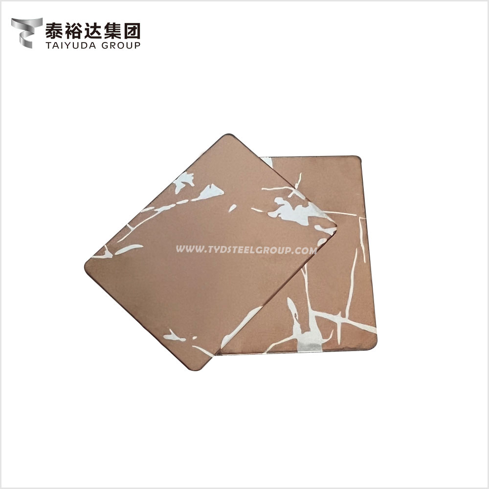 8K Mirror Rose Gold Color 304L 316L Austenitic Stainless Steel Panel