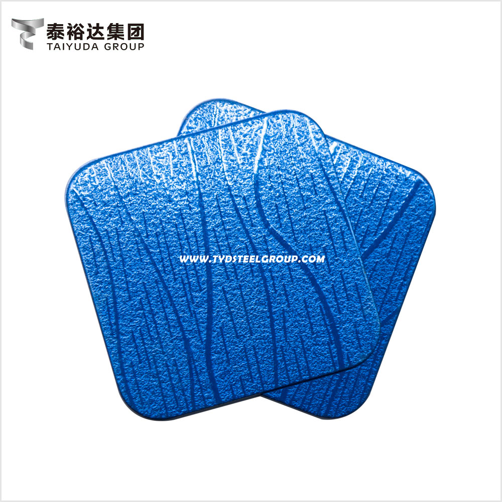 Blue PVD Color Embossed Sus304 Stainless Steel Sheet for Wall Clading