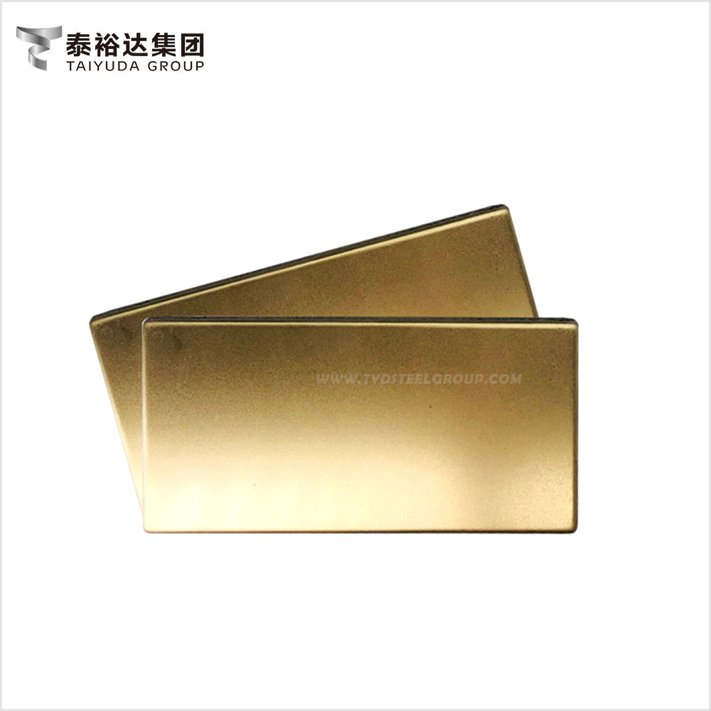 Golden Color Coated Sandblasting 430 Decorative Stainless Steel Sheet for Elevator