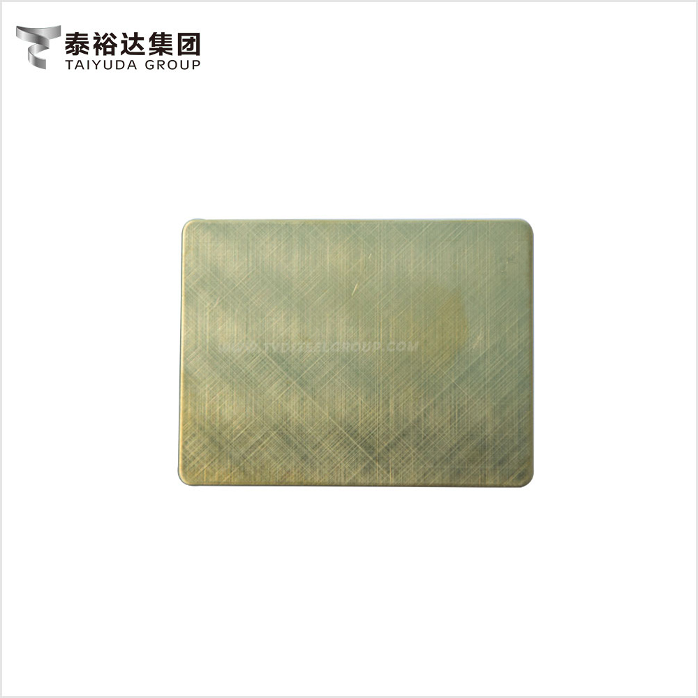 Antique Brass Vibration Hairline Inox Steel Sheet for Decoration
