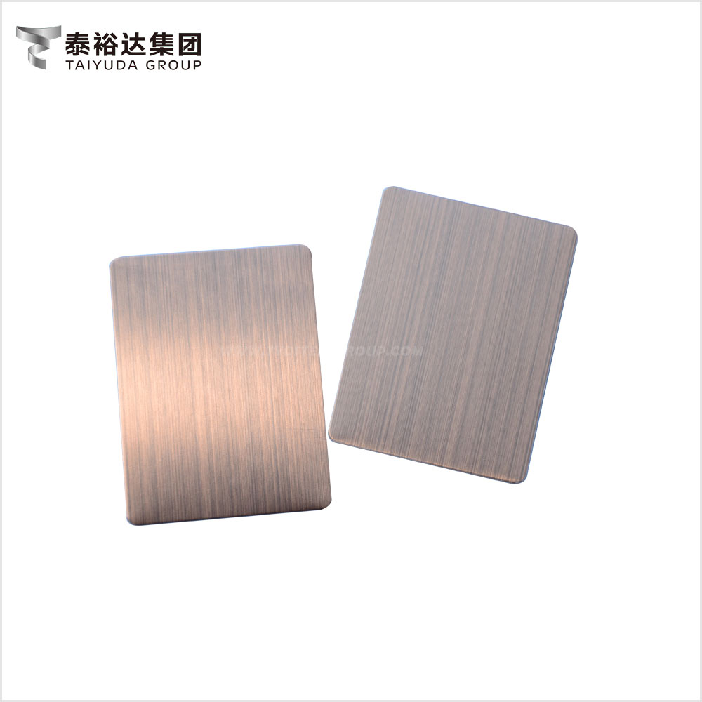 Hairline Titanium Brown Color 316 Stainless Steel Sheet for Interior Decoration